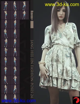 3D打印模型RAV Jang Hee-jin Fashion Poses 24的图片