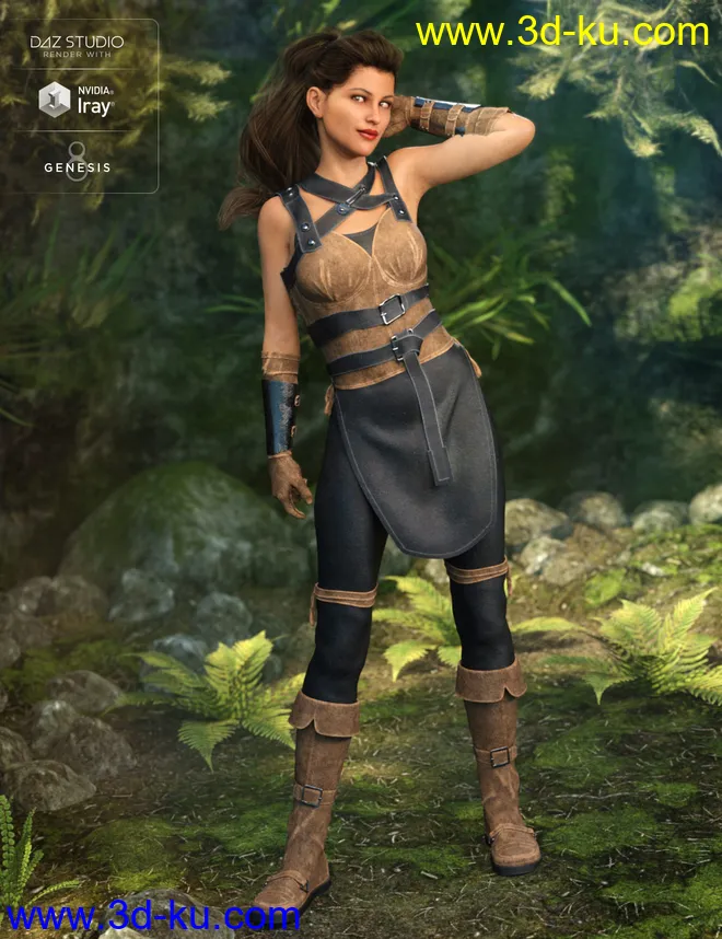 Rebel Rogue Outfit for Genesis 8 Female(s)模型的图片2