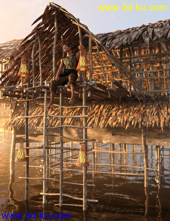Reed Huts 1模型的图片1