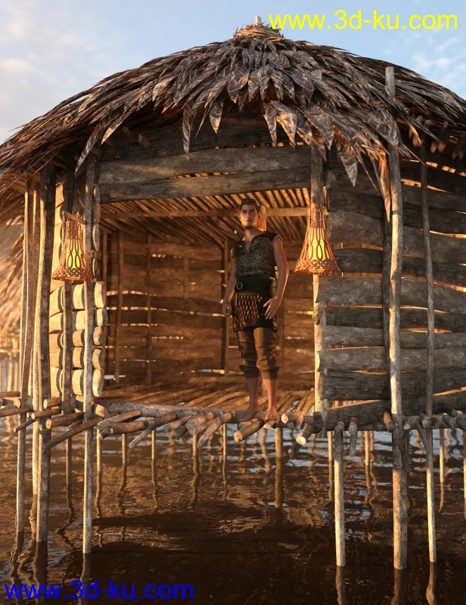 Reed Huts 1模型的图片4