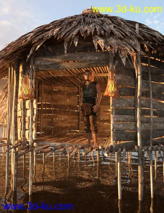 3D打印模型Reed Huts 1的图片