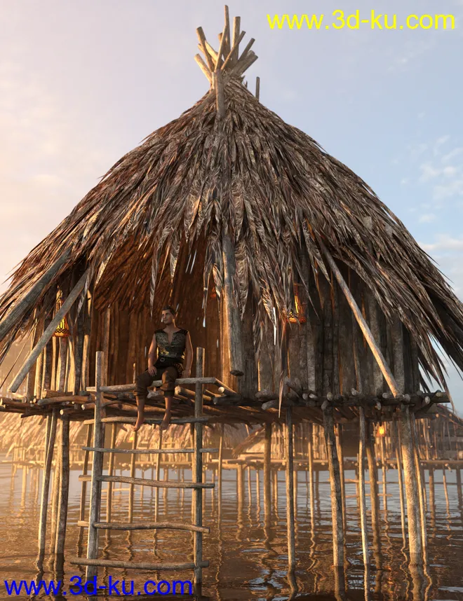 Reed Huts 1模型的图片5