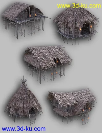 3D打印模型Reed Huts 1的图片