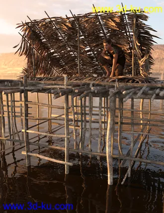 3D打印模型Reed Huts 2的图片