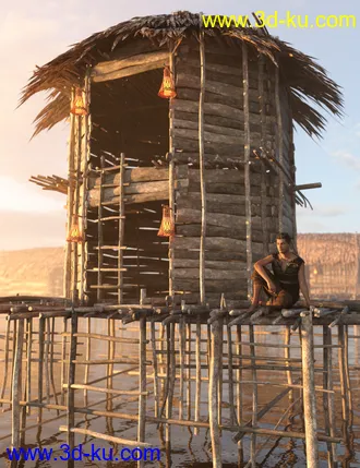 3D打印模型Reed Huts 2的图片