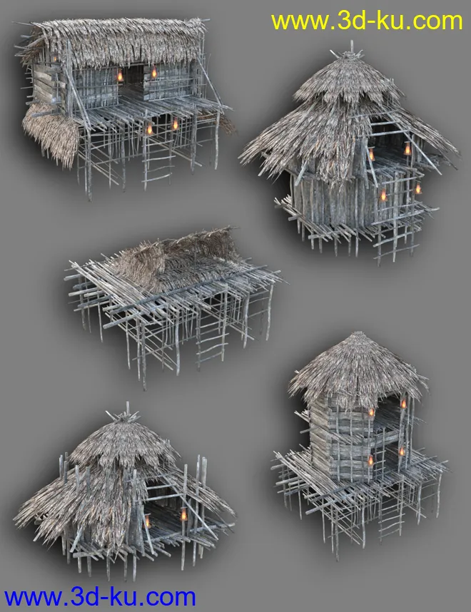 Reed Huts 2模型的图片9