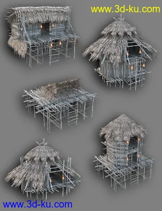 3D打印模型Reed Huts 2的图片