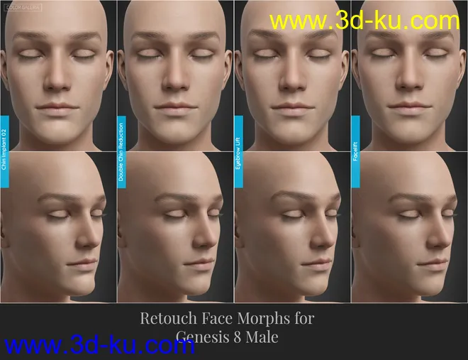 Retouch Face Morphs for Genesis 8 Males模型的图片5