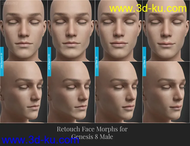 Retouch Face Morphs for Genesis 8 Males模型的图片6