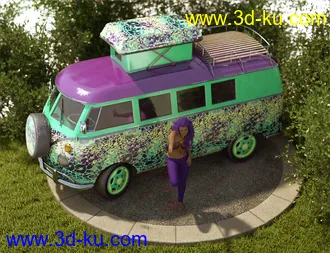 3D打印模型Retro Camper Van的图片
