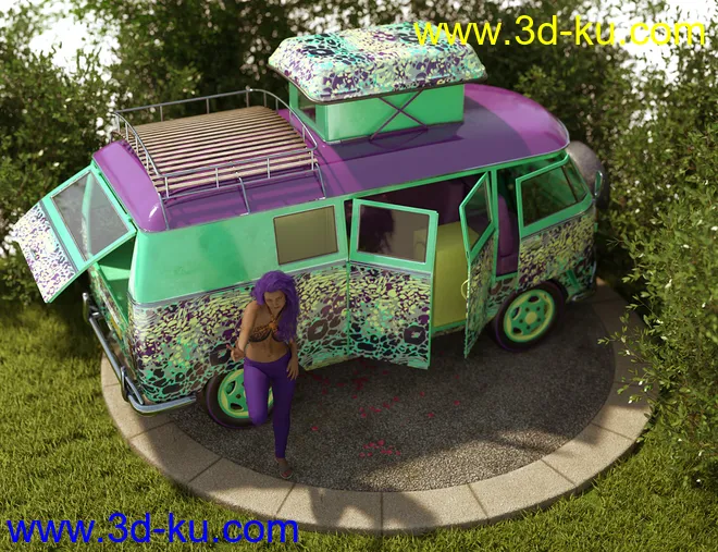 Retro Camper Van模型的图片13