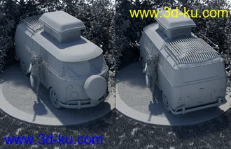 3D打印模型Retro Camper Van的图片