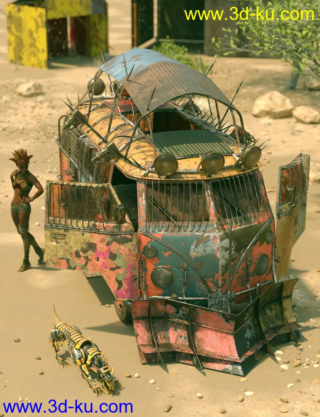Retro Camper Van Apocalypse Add-On模型的图片1