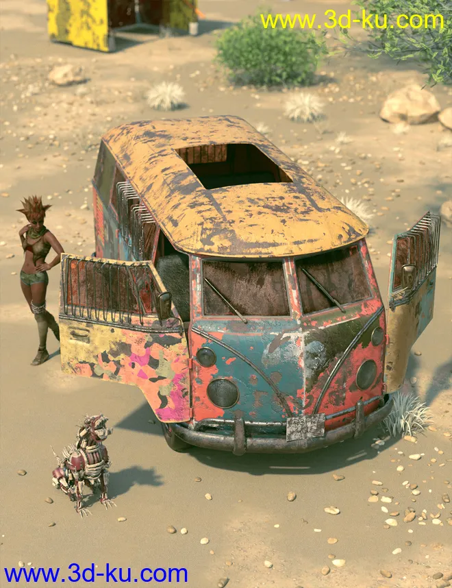 Retro Camper Van Apocalypse Add-On模型的图片2