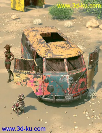 3D打印模型Retro Camper Van Apocalypse Add-On的图片