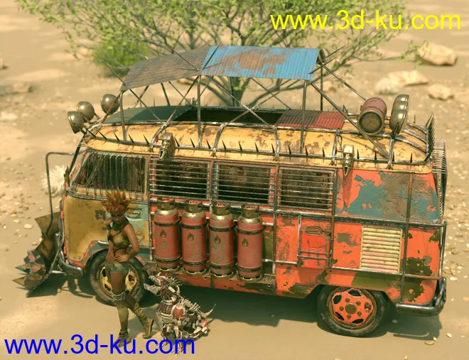 Retro Camper Van Apocalypse Add-On模型的图片3
