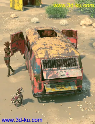 3D打印模型Retro Camper Van Apocalypse Add-On的图片