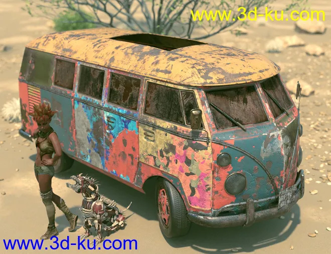 Retro Camper Van Apocalypse Add-On模型的图片9