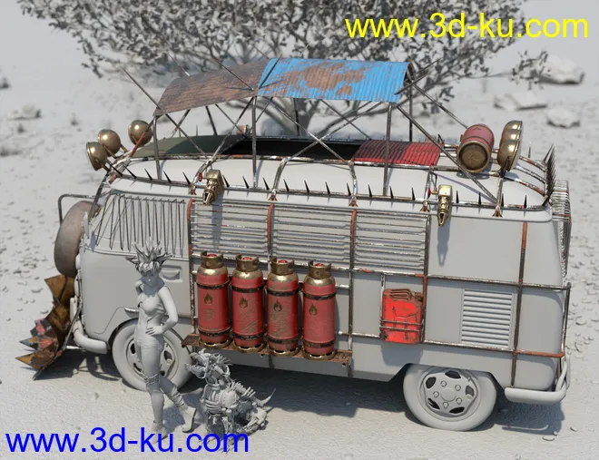 Retro Camper Van Apocalypse Add-On模型的图片11