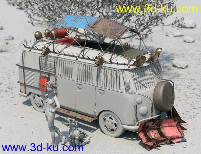Retro Camper Van Apocalypse Add-On模型的图片12
