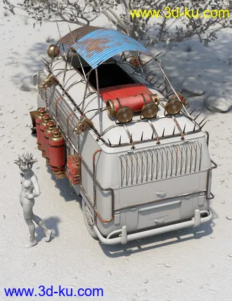 3D打印模型Retro Camper Van Apocalypse Add-On的图片