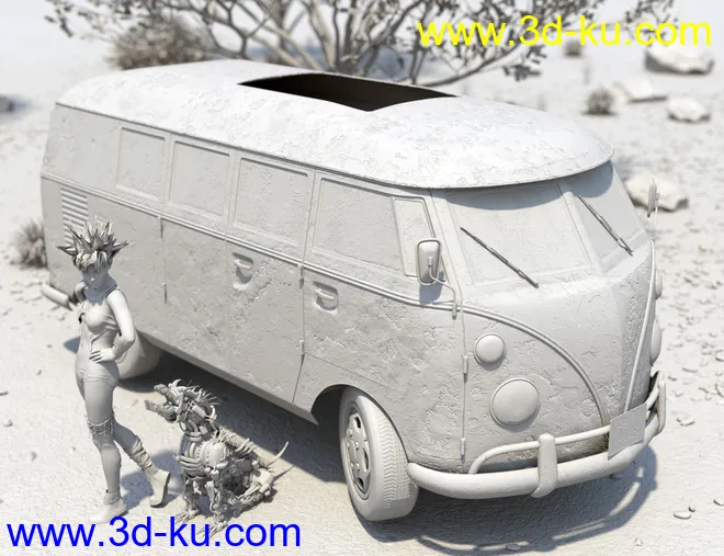Retro Camper Van Apocalypse Add-On模型的图片15