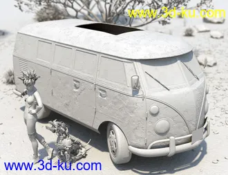 3D打印模型Retro Camper Van Apocalypse Add-On的图片