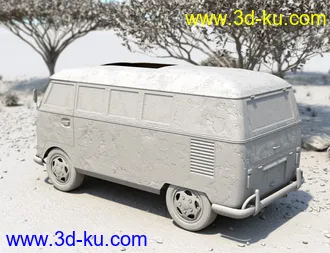 3D打印模型Retro Camper Van Apocalypse Add-On的图片