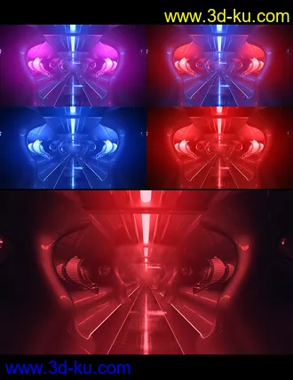 3D打印模型Retro Neon Hallway的图片