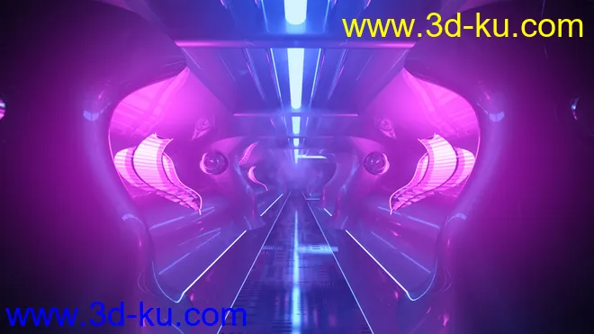Retro Neon Hallway模型的图片9