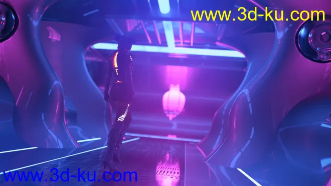 Retro Neon Hallway模型的图片13