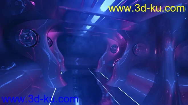 Retro Neon Hallway模型的图片15