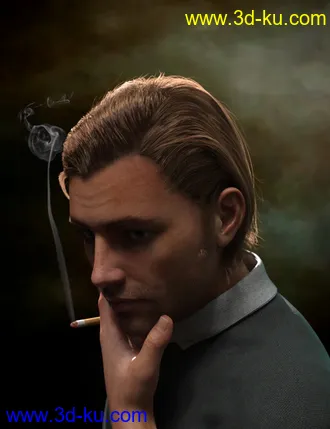 3D打印模型Rialto Hair for Genesis 8 and 8.1 Males的图片
