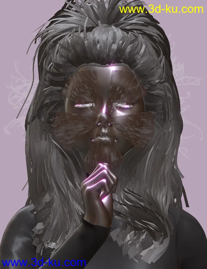 Ribbon Ferreira Hair for Genesis 8 and 8.1 Females模型的图片11
