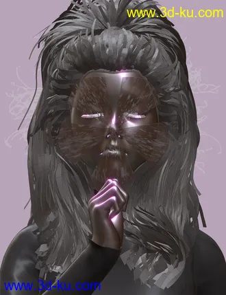3D打印模型Ribbon Ferreira Hair for Genesis 8 and 8.1 Females的图片