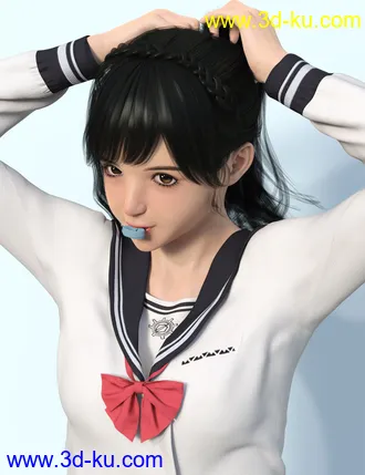 3D打印模型Rikka Character and Rikka Hair for Genesis 8 and 8.1 Females的图片