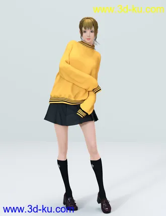 3D打印模型Rikka Character and Rikka Hair for Genesis 8 and 8.1 Females的图片