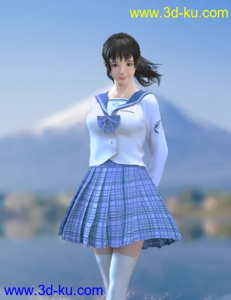 3D打印模型Rikka Character and Rikka Hair for Genesis 8 and 8.1 Females的图片