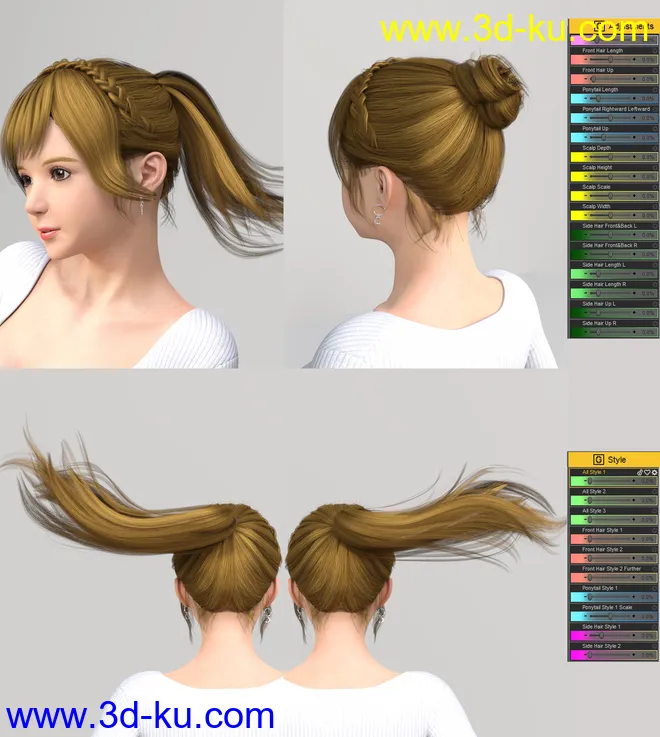 Rikka Character and Rikka Hair for Genesis 8 and 8.1 Females模型的图片8