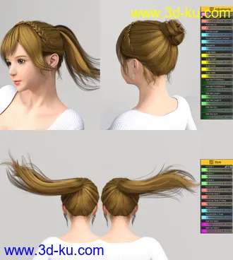 3D打印模型Rikka Character and Rikka Hair for Genesis 8 and 8.1 Females的图片