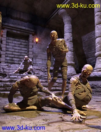 3D打印模型Risen Mummy Poses for Genesis 8 Male and Mummy HD的图片