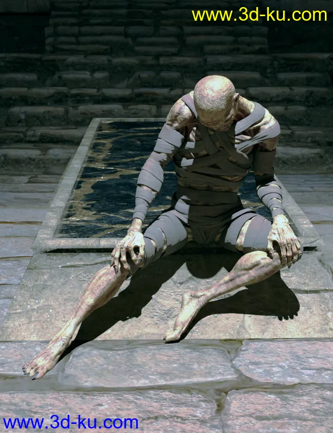Risen Mummy Poses for Genesis 8 Male and Mummy HD模型的图片11
