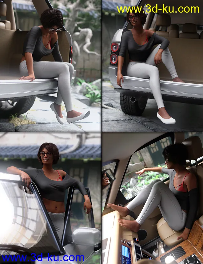 Road Trip Poses for Genesis 8 Female模型的图片2