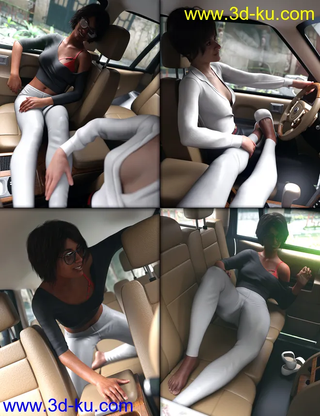 Road Trip Poses for Genesis 8 Female模型的图片3