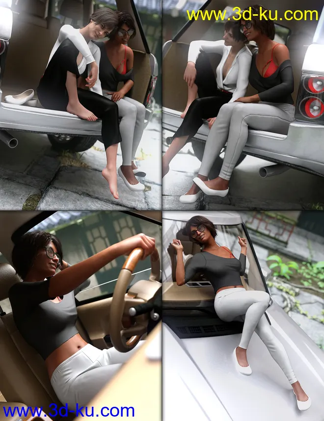 Road Trip Poses for Genesis 8 Female模型的图片5