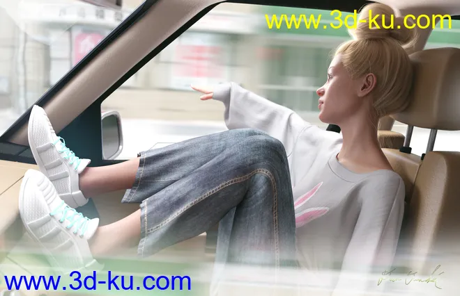 Road Trip Poses for Genesis 8 Female模型的图片9