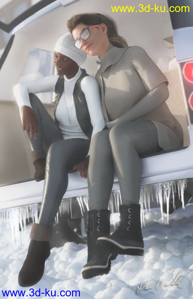 Road Trip Poses for Genesis 8 Female模型的图片10