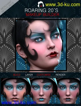 Roaring Twenties Makeup Builder for Genesis 8 Females模型的图片1