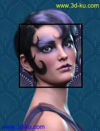 3D打印模型Roaring Twenties Makeup Builder for Genesis 8 Females的图片