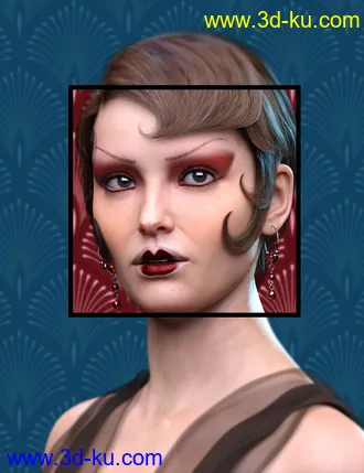 Roaring Twenties Makeup Builder for Genesis 8 Females模型的图片4